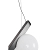 Szklana lampa wisząca BALANCE biała grafitowa MSE1501100489 1xG9 Ø35 kulista