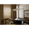 Owalna lampa wisząca LUXORA 11707 LED 40W 3000K kryształowa nikiel