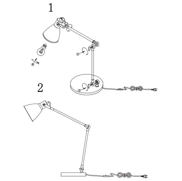 Loftowa LAMPA stołowa HOUSE 107738 Markslojd stojąca LAMPKA biurkowa metalowa stal biała