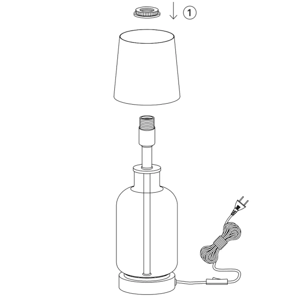 Naturalna lampka nocna Costero 108696 Markslojd szklana eko czarna