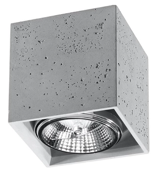 Spot LAMPA sufitowa SL.0646 betonowa OPRAWA downlight kostka cube szara
