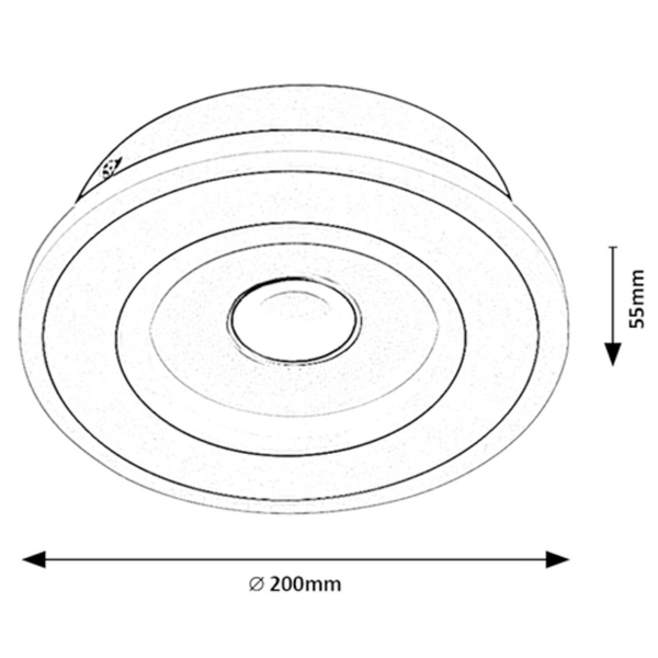 Okrągła lampa sufitowa Taneli 6959 LED 20W 3000-6000K do holu biała