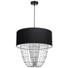 LAMPA wisząca ALMERIA MLP6432 Milagro okrągła OPRAWA abażurowy ZWIS crystal glamour czarny chrom