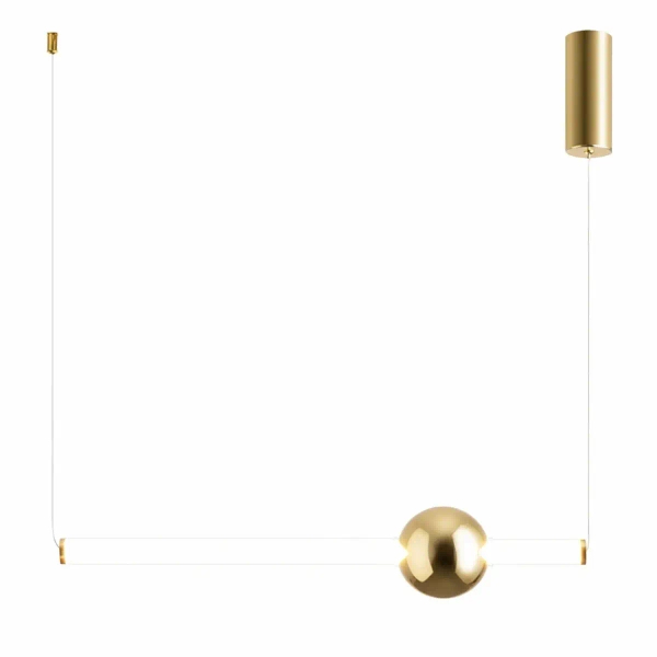 Lampa wisząca nowoczesna O-LINE ST-1688S złoty połysk metalowa LED 12W 3000K do jadalni