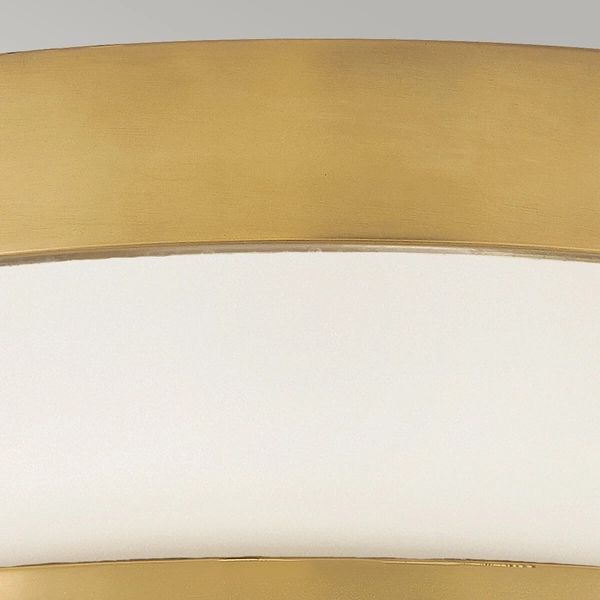 Lampa sufitowa szklana Harper HK-HARPER-F-HB Hinkley okrągła mosiądz biały