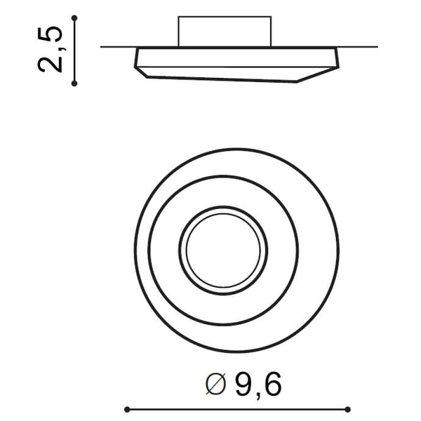 Wpustowa lampa Lorenza AZ1475 okrągła do jadalni chrom
