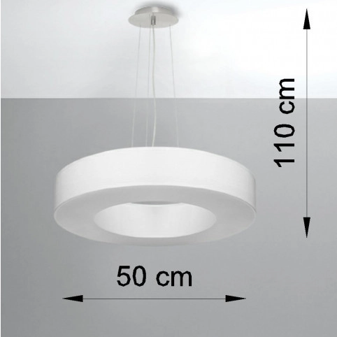 LAMPA wisząca SL.0749 abażurowa OPRAWA zwis okrągły biały