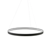 Minimalistyczna LAMPA wisząca CIRCLE LA0721/1-BK Zumaline okrągła OPRAWA zwis LED 50W 3000K ring czarny