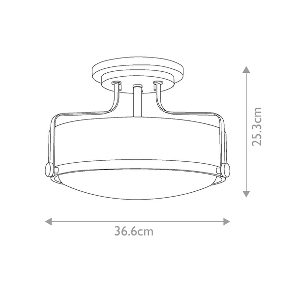 Salonowa lampa sufitowa Harper HK-HARPER-SFS-CM-CS Hinkley przezroczysty chrom