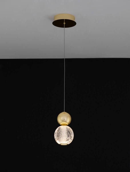 Wisząca lampa nowoczesna Ponce LED 4W 3200K balls złota crystal