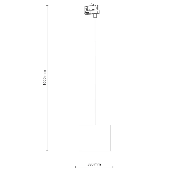 Lampa wisząca szynowa trójfazowa Tracer 10696 tuba z abażurem brązowa