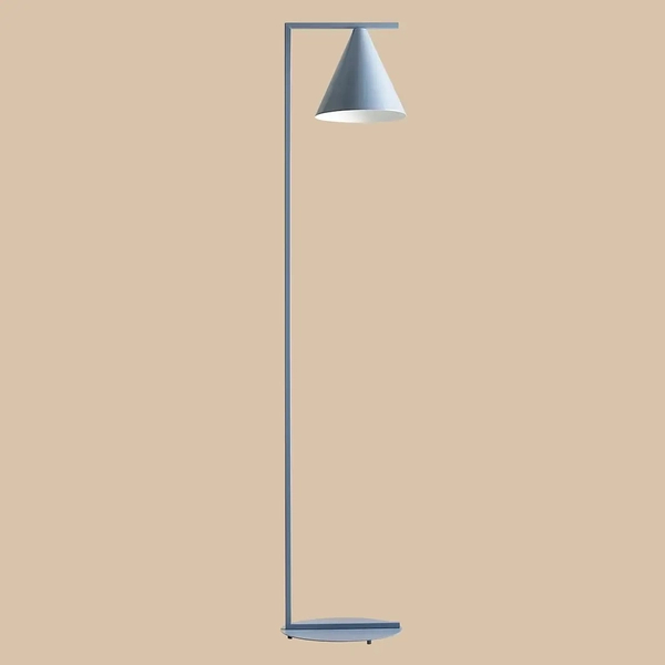 Nowoczesna lampa podłogowa Form Floor 1108A16 Aldex do sypialni niebieska