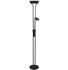 Podłogowa lampa stojąca Detroit 111223 czarna do sypialni metalowa czarna