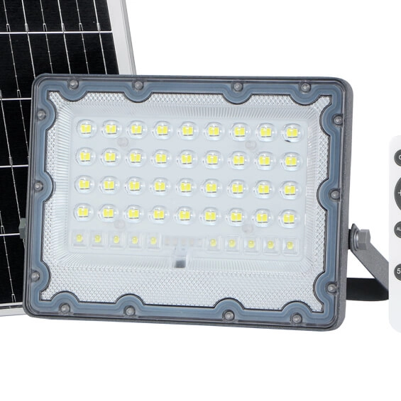 Ogrodowa lampa solarna Tiara SLR-21387-100W Italux LED 100W 4000K IP65 szara