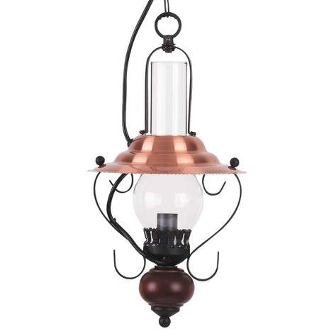 Rustykalna lampa wisząca ENNA 7869 Rabalux latarenka retro miedziana czarna