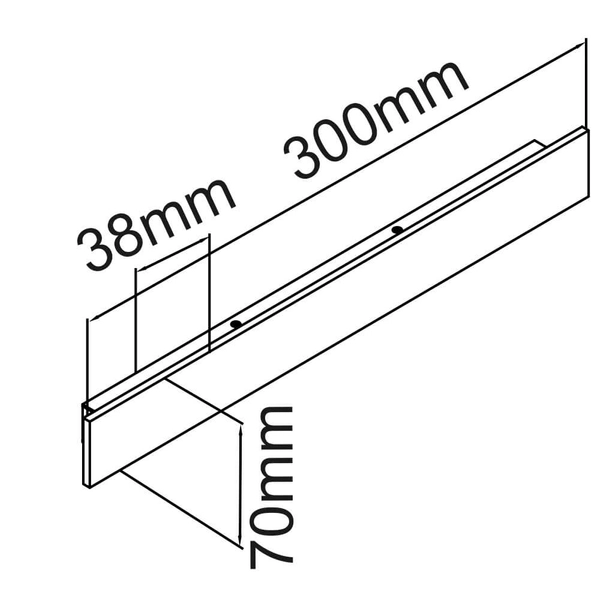 Czarna lampa ścienna Ante prostokątny kinkiet LED 6W 3000K biurowy