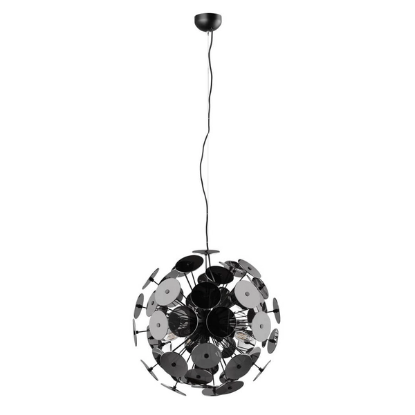 Wisząca lampa Discalgo 309900657 Trio dekoracyjna srebrna czarna