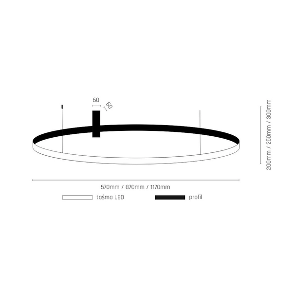 Okrągła lampa natynkowa Agari 1331 LED 38W 3000K sufitowa biała