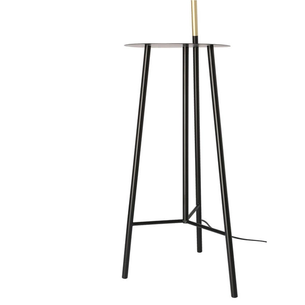 Nowoczesna lampa podłogowa Perret regulowana czarna złota