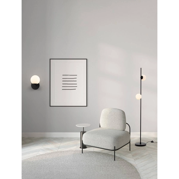 Kinkiet ścienny kula Abala LE43310 LED 8W 3000K szklana biała czarna