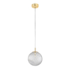 Szklana wisząca lampa CADIX 4609 TK Lighting kula przezroczysta złota