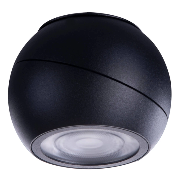 Okrągła lampa sufitowa Skye AZ4518 LED 12W 3000K do sypialni kula czarna