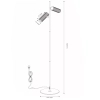 Lampa podłogowa regulowana CLUBS 09739/02/31 Lucide tubki do salonu biały
