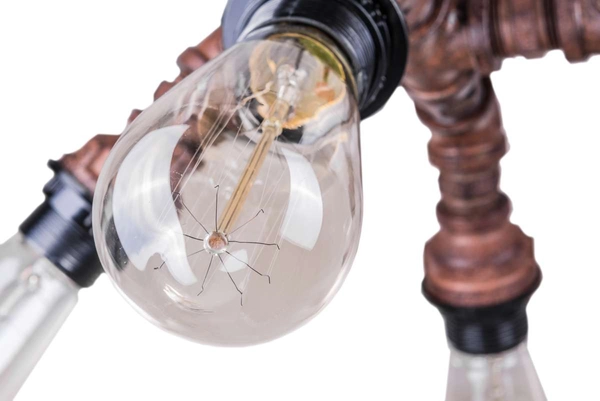 Industrialna LAMPA wisząca MANILA MDM-2846/4A RUST Italux metalowa OPRAWA zwis rury zawory rdza