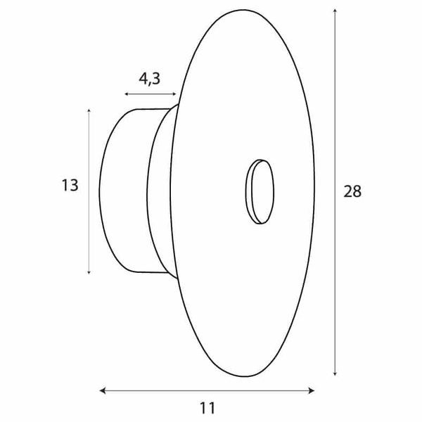 Ścienny kinkiet szklany Allure W0355 LED 5W 3000K okrągła bursztynowa