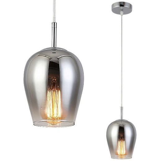 Szklana LAMPA wisząca PETUNIA 5252 Rabalux skandynawski zwis loftowy do salonu chrom