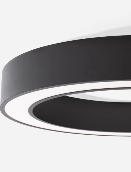 Okrągły plafon pokojowy Claro pierścień LED 50W 2700-4000K czarny