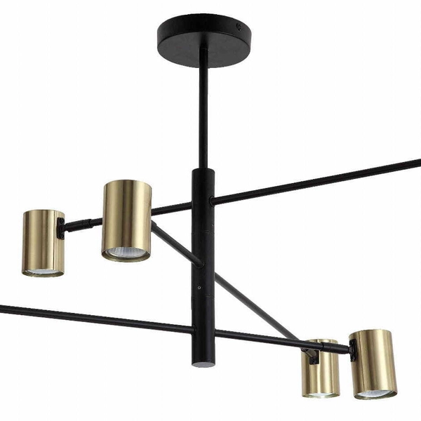 Złoty żyrandol lampa SNOW LP-731/6P GD Light Prestige salonowy metal tuba sticks