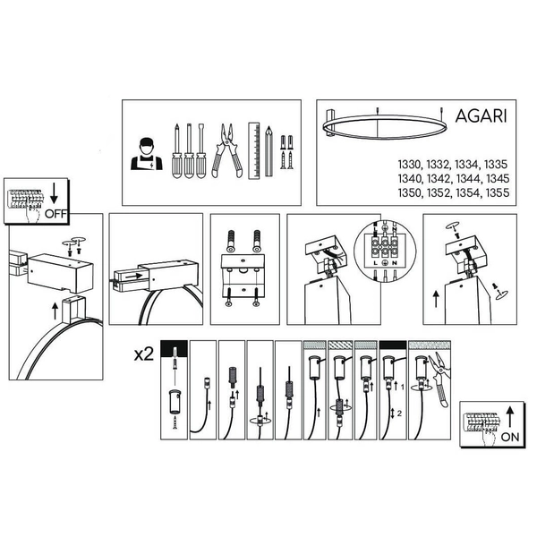 Metalowa plafoniera Agari 1345 Shilo LED 54,6W 4000K koło do pokoju złota
