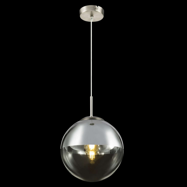 LAMPA wisząca VARUS 15852 Globo szklana OPRAWA zwis kula ball chrom przezroczysta
