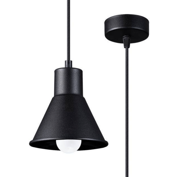 Metalowa oprawa wisząca Taleja SL.0985 Sollux kuchenna loft czarna