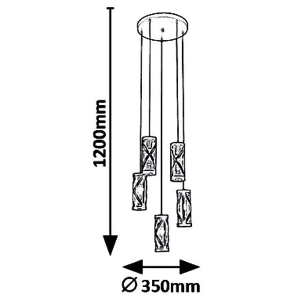 LAMPA wisząca OBERON 5340 Rabalux szklana OPRAWA ZWIS kaskada klosz obudowany brązowa kawowa bursztynowa