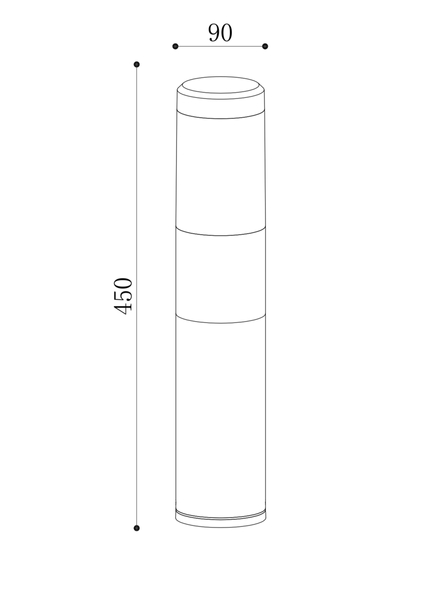 Stojąca lampa ogrodowa Koln O590FL-L8B4K Maytoni LED 8W 4000K tuba IP54 czarna