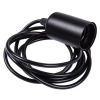 LAMPA wisząca OW-E27 Abigali metalowa OPRAWKA na żarówkę zwis czarny