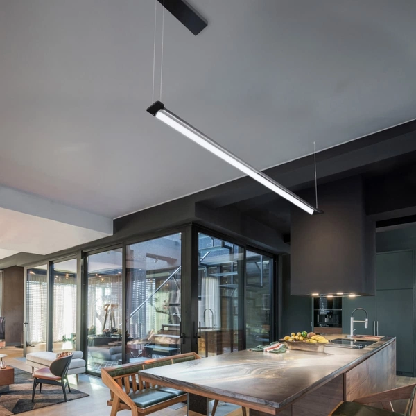 Ledowa lampa wisząca Flash do salonu LED 54W czarna