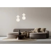 Ceramiczna zwisająca lampa Latera PND-94331-1S-GRN nad kanapę biały