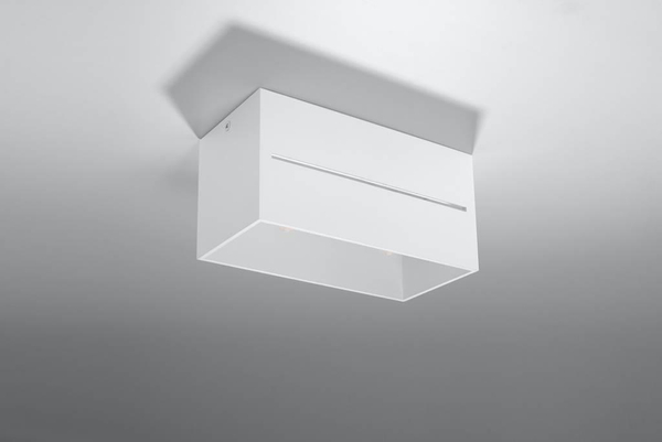 Plafon LAMPA sufitowa SL.0383 natynkowa OPRAWA prostokątna downlight biała