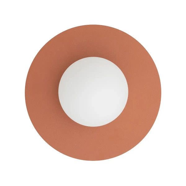 Ścienna lampa ze szkła SATURN biała terakota okrągła 1xG9 jadalniana kula 12437