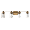 Lampa ścienna latarenki Ashland Bay QN-ASHLANDBAY4-NBR-BATH Quintiesse IP44 mosiądz