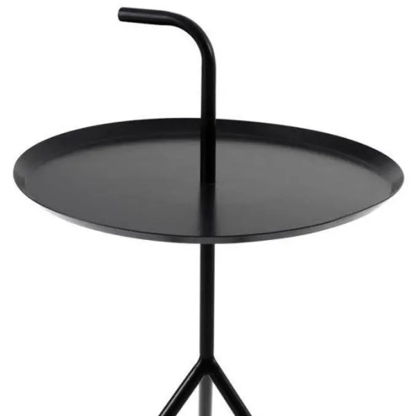 Okrągły stolik kawowy GRACE MH001-CT-B Moos metalowy czarny