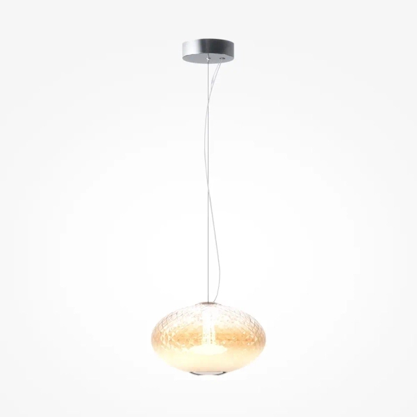 Szklany żyrandol do jadalni Bruma MOD397PL-L12CH2.7K LED 12W 2700K chrom