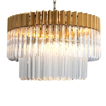 Wisząca lampa glamour CGSTEY60 kryształki nad stół mosiądz
