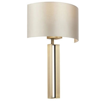 Ścienna lampa hampton L&-195452 Light& z abażurem ecru mosiądz OUTLET