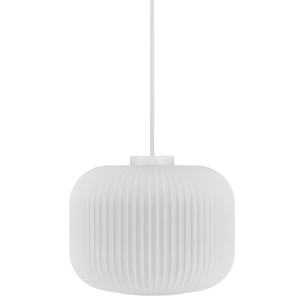 Żyrandol plisowany Milford 46583001 Nordlux do salonu szklany biały