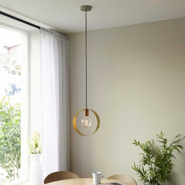 Lampa wisząca nad wyspę kuchenną Hoop 97664 Endon mosiądz nikiel miedź