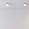 Łazienkowa lampa sufitowa Cayo 8055 szklana tuba biała czarna